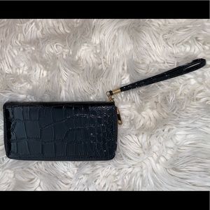 Snake Skin Coin Purse- black